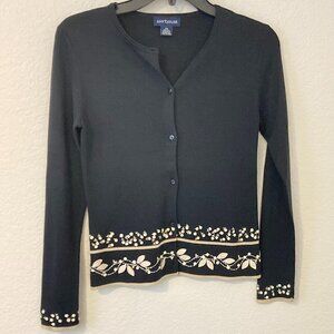 Ann Taylor Silk Sweater, Black